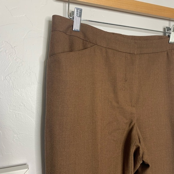 Eccoci Dark Brown Wool Straight Leg Work Pants Size 8 - Picture 7 of 14